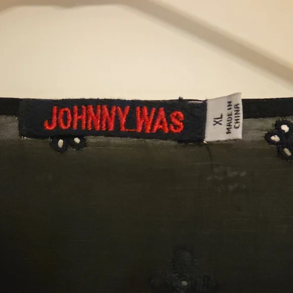 Johnny Was Black Sheer Blouse - Picture 4 of 6